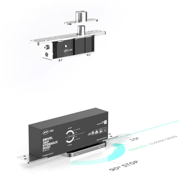 Set de Pivotes OCULTOS con Cierre Lento, 200 Kg